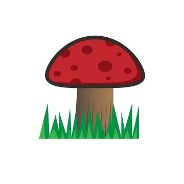 Magic mushroom symbol. Stock Illustration