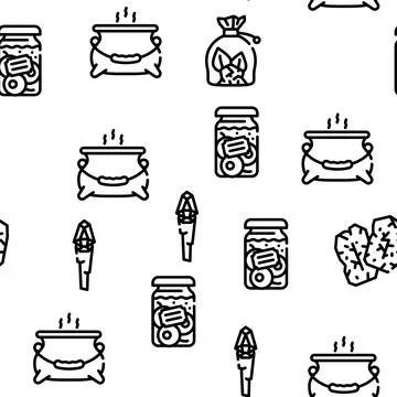 Magic Mystery Objects Vector Seamless Pattern イラスト素材