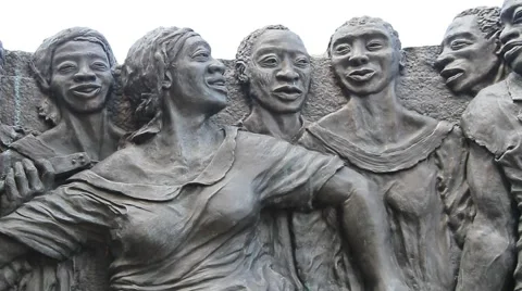 Magic New Orleans: Congo Square Statue Stock Footage 56348595