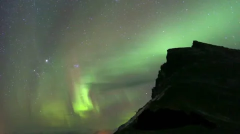 Magic Northern Lights sky Video stock 22393704