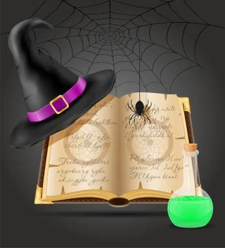Magic objects for witchcraft witch vector illustration 스톡 일러스트