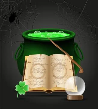 Magic objects for witchcraft witch vector illustration Stock Illustration