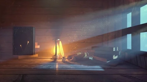 Magic Old Book Flipping clear page Stock Footage 98875896