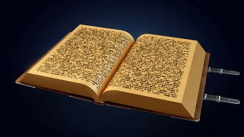 Magic Old Book takeoff letters. Stock-Footage 72408624