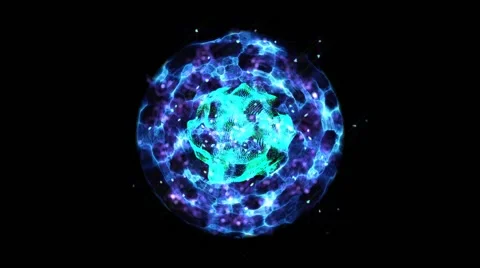 Magic Orb on black 库存影片 46370669