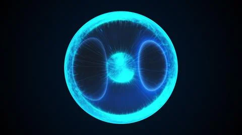 Magic orb computer generated background. 3d rendering energy inside the sphere Illustrazione stock