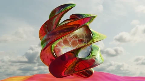 Magic orb swirl with colored plasma. Energy mystic crystal glass Stock Footage 188155138