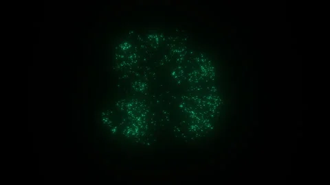 Magic Particle Explosion. Magical Green Particle Blast. Particle Burst Stock Footage 296042411