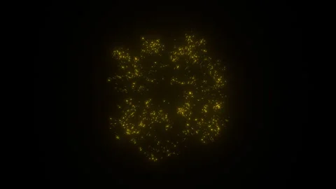 Magic Particle Explosion. Magical Yellow Particle Blast. Particle Burst Stock Footage 296042409