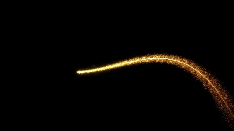 Magic Particle light animation abstract black screen overlay Stock Footage 265506969