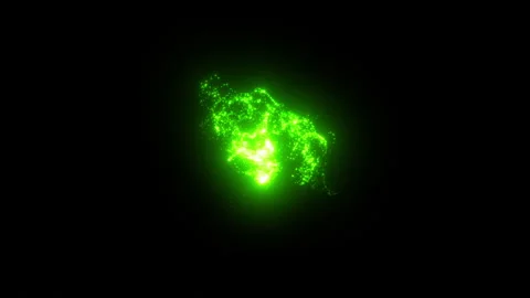 Magic Particle Loop Green Stock Footage 158818018