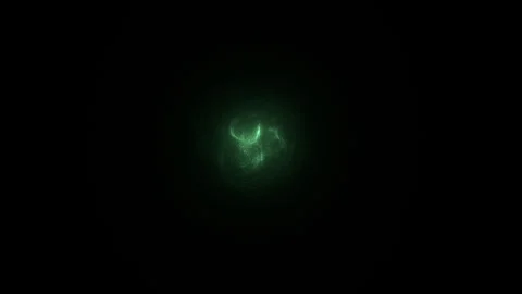 Magic Particle Sphere. Green Particles Ball. Sci-fi Sphere. Loop Animation Video stock 285589762