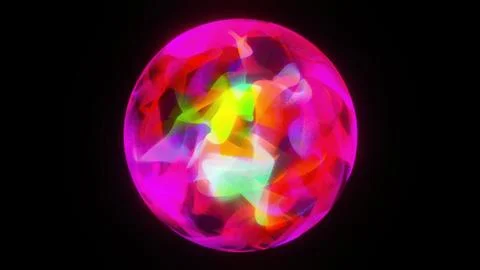 Magic particle sphere Stock Illustration