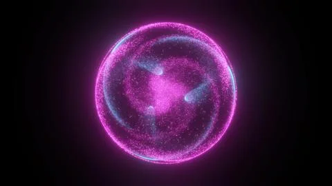 Magic particle sphere Stock Illustration