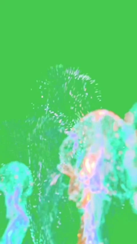 Magic Particle Splash Dust Green Screen Vertical Stock-Footage 344766291