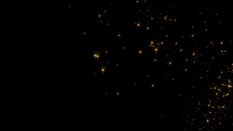 Magic particle storm with sparkling and glittering lights - on black (4K) Stock Footage 126046694