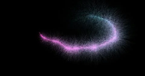 Magic Particle Trail. Shining Glitter Flicking Trail for Awards, Anniversar.. Stock Illustration