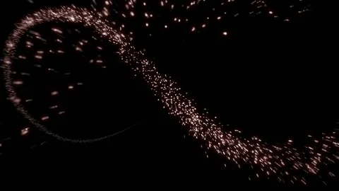 Magic particles on a black background Stock Footage 220292728