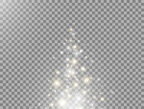 Magic particles flying up. Glitter and glowing light effect. Star burst with  Stock Illustration