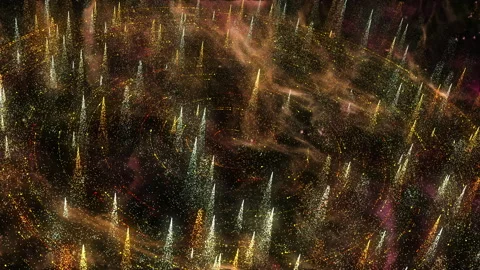 Magic Particles Stock Footage 154248591