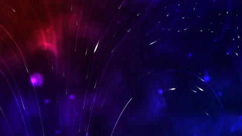 Magic Particles Lines In Space Loop, 4K Stock Footage 163280123