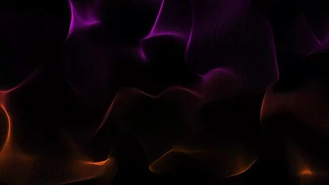 Magic Particles orange and blue Background on isolated black background. Screens Stock Footage 280958916