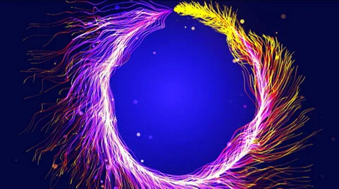 Magic Particles Ring with blue background HD - Magischer Partikelring HD Stock Footage 36733630