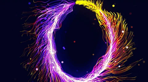 Magic Particles Ring with dark background HD - Magischer Partikelring HD Stock Footage 36739496