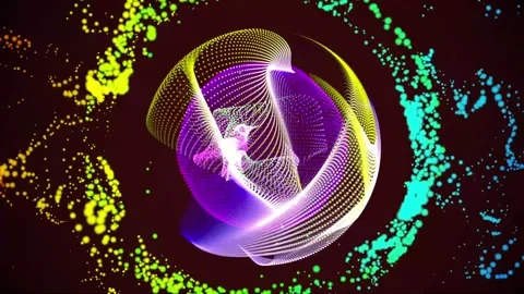 Magic Particles Sphere Background. Stock Footage 296573739