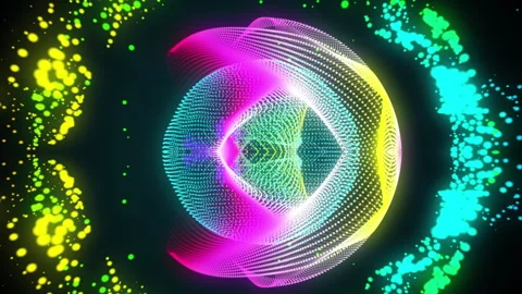 Magic Particles Sphere Background Video stock 331818481