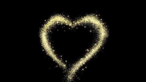 Magic Particles Stars Heart Stock Footage 85571638