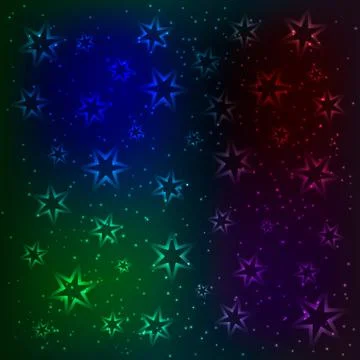 The magic pattern glowing stars and sparkling particles. Space background. De 스톡 일러스트