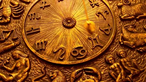 Magic pendulum and astrology chart Stock Footage 10877415