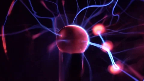 Magic plasma ball and most beautiful lights Stock Footage 125006989