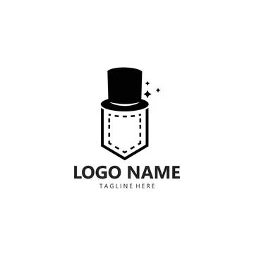 Magic pocket logo design vector Stock Illustration