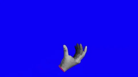 Magic Pop up Hand Gesture on Blue Screen VFX Element Overlay Stock Footage 276415668