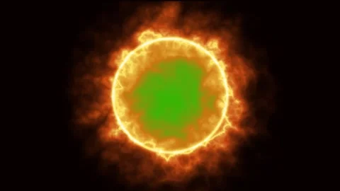 Magic portal fire effect on Green Screen background Stock Footage 229474000