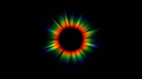 The magic portal resembles a solar eclipse Stock Footage 154858596