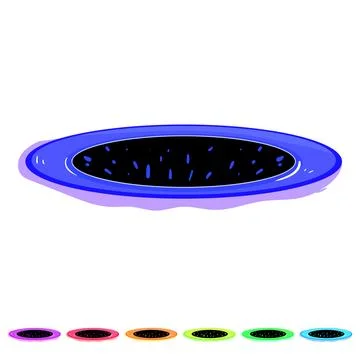 Magic portal vfx cartoon vector graphic Stock Illustration