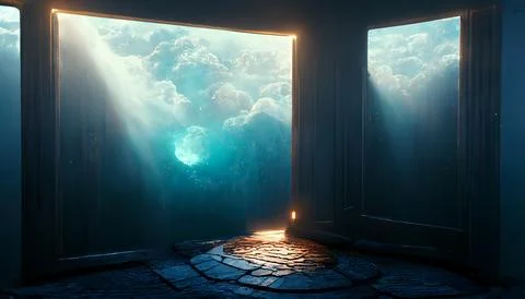 Magic Portal Window To Another World Stock Illustration