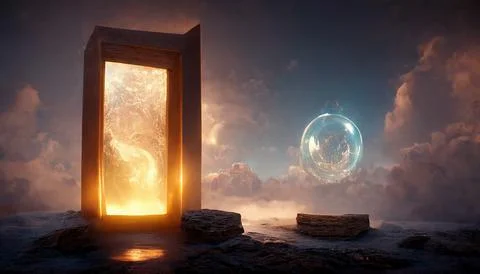 Magic Portal Window To Another World Stock Illustration