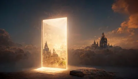 Magic Portal Window To Another World Stock Illustration