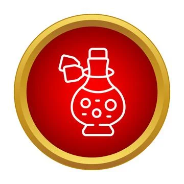 Magic potion bottle with elixir icon illustrating alchemy Stock Illustration