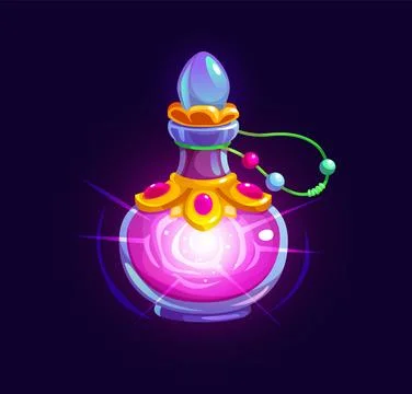 Magic potion bottle Halloween alchemy spell elixir Stock Illustration