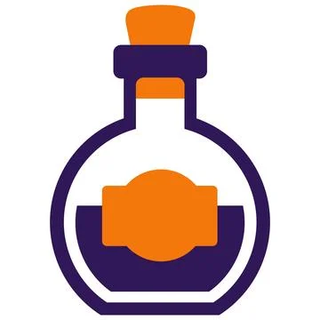 Magic potion bottle icon for Halloween witchcraft design Stock Illustration