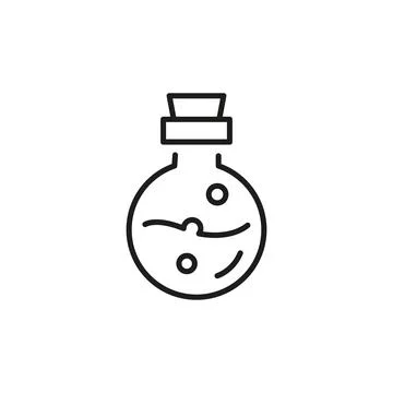 Magic Potion Bottle Icon Stock Illustration