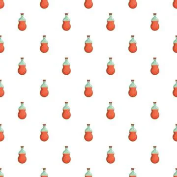 Magic potion bottles seamless repeating pattern 库存插图