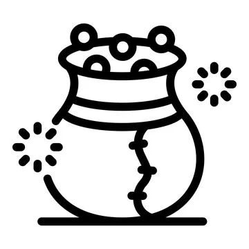 Magic potion exploding with bubbles and sparkles Illustrazione stock