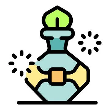 Magic potion with glowing sparkles creating enchanting atmosphere Stock Illustration