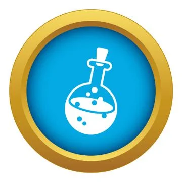 Magic potion icon blue isolated Stock Illustration